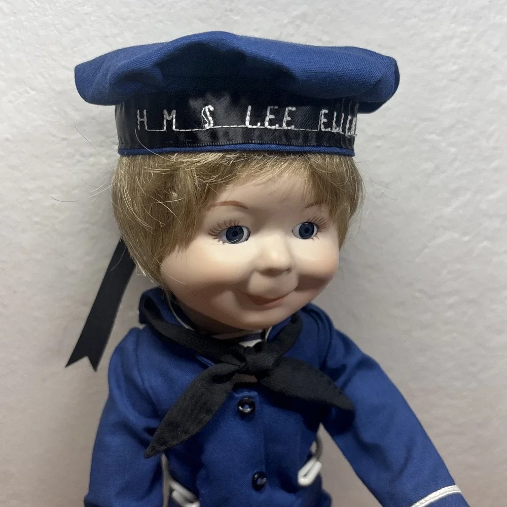 Vintage Little Boy in Sailor Suit All Porcelain Artist Doll 14